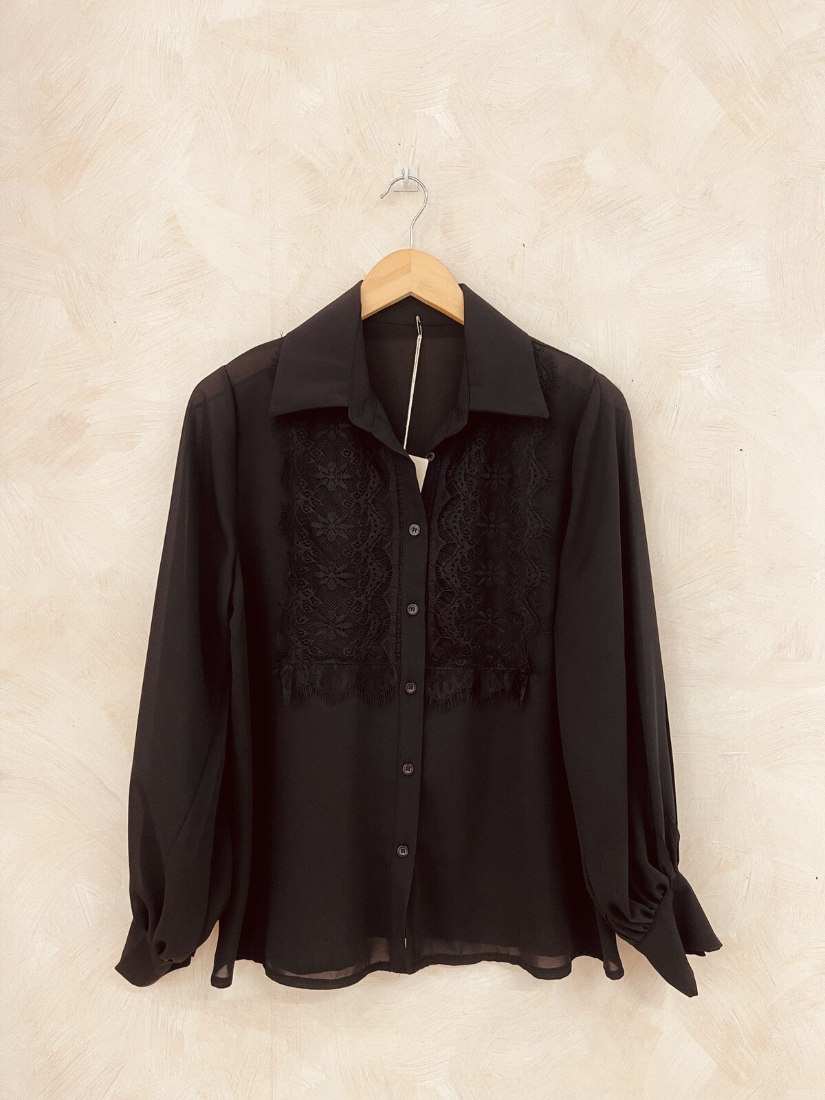 LACE SHIRT BLACK