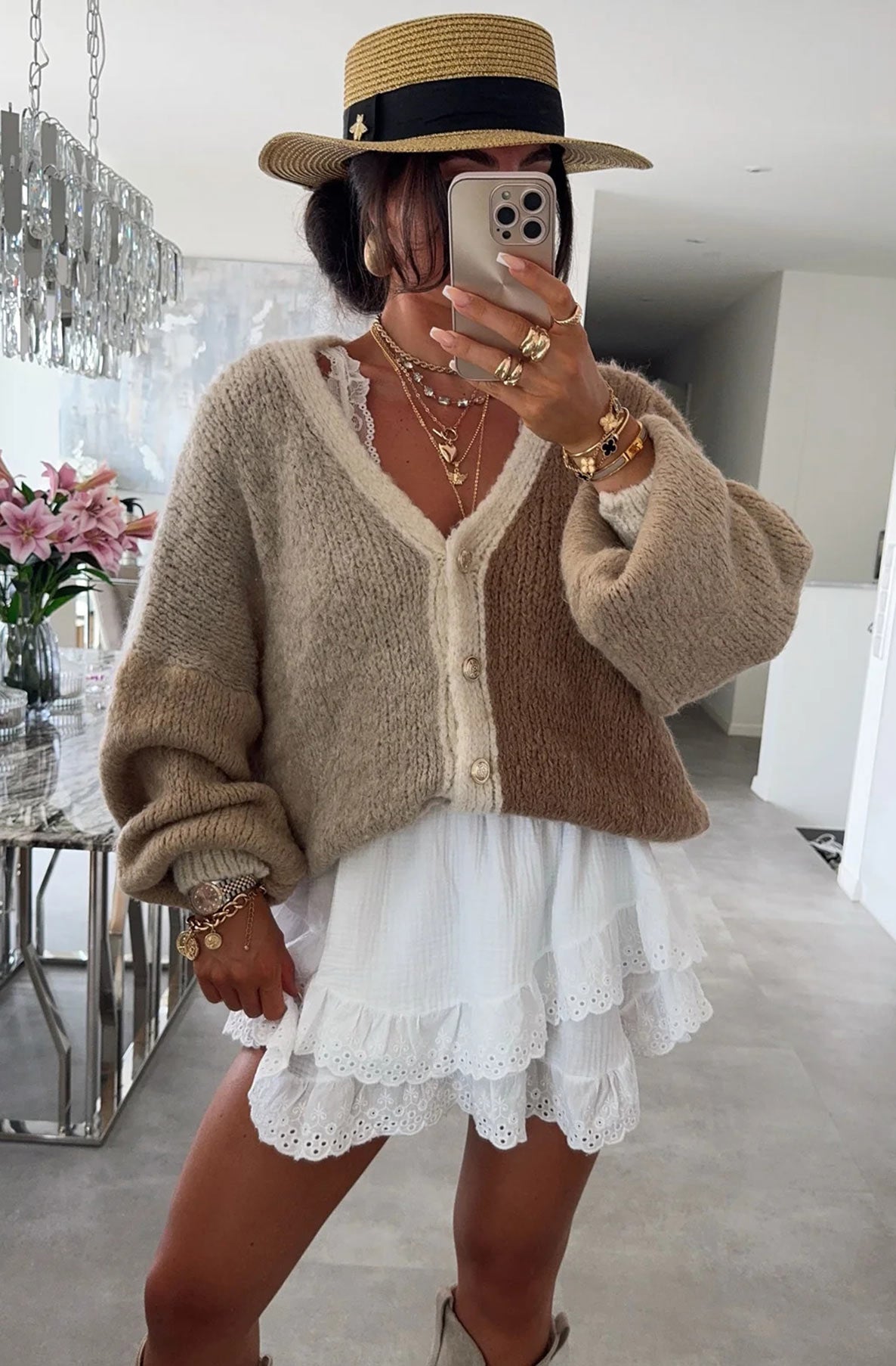 CINDERS CARDIGAN BROWN