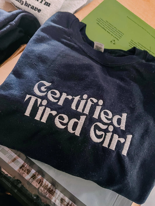 CERTIFIED TIRED SWEATER BLACK / WHITE