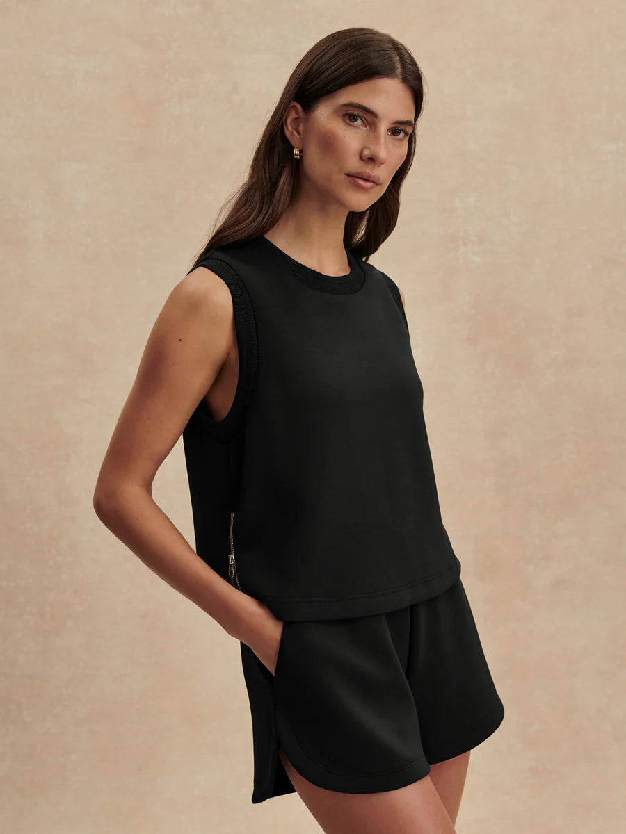 SHEA CROP TANK BLACK