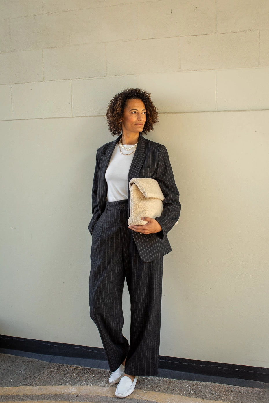 DREW PINSTRIPE BLAZER