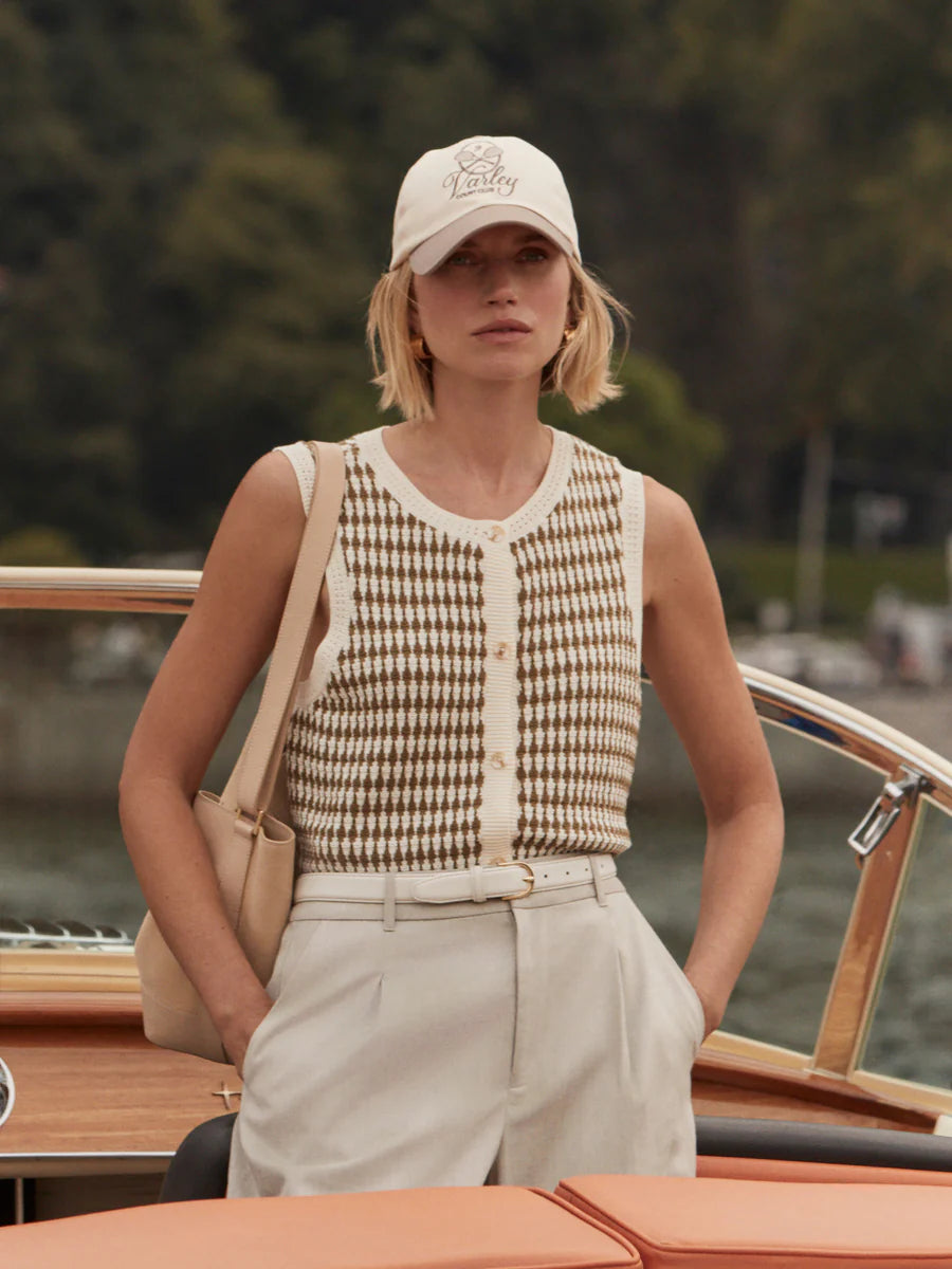 AURA KNIT TOP EGRET OLIVE