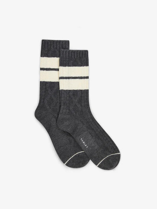 EAGLESON PLUSH CABLE SOCKS CHARCOAL