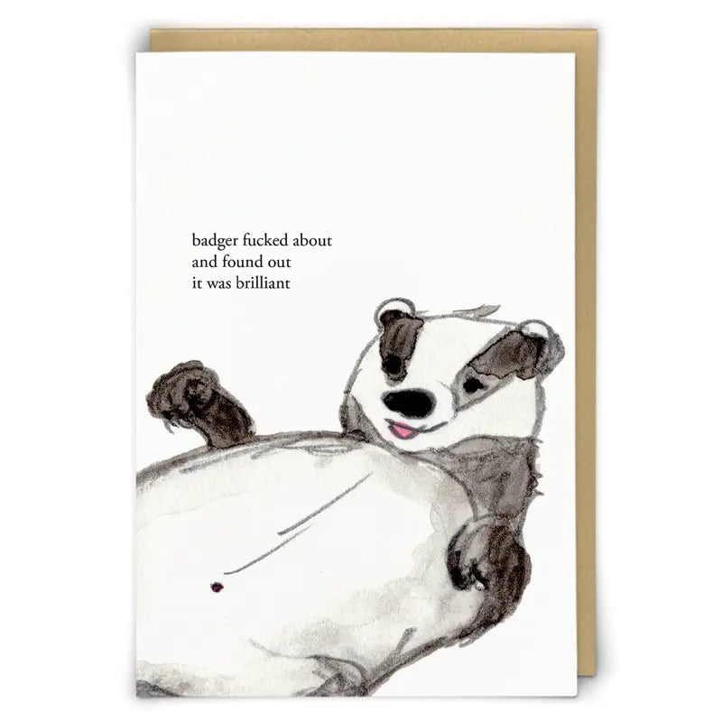 BRILLIANT BADGER CARD