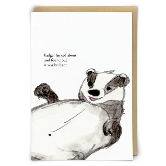 BRILLIANT BADGER CARD