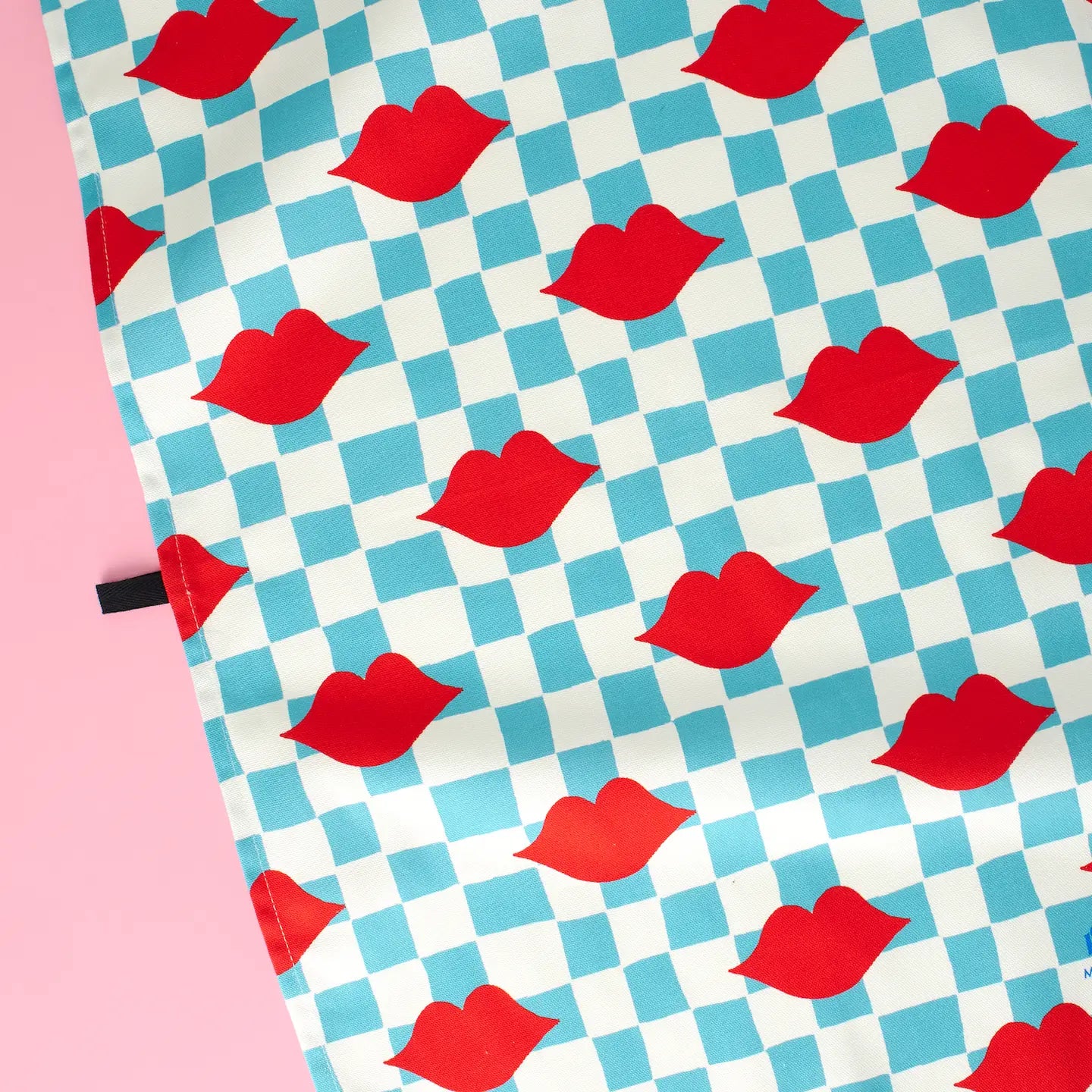 CHECKERBOARD LIPS TEA TOWEL