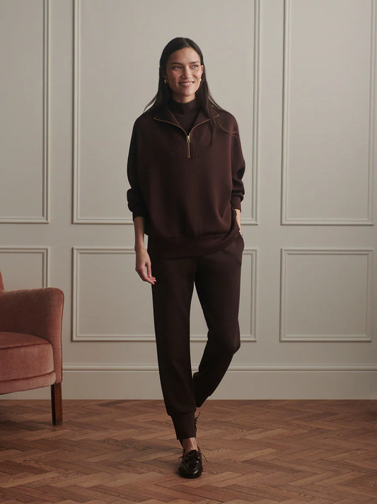 SLIM CUFF PANT 27.5" DOUBLESOFT COFFEE BEAN