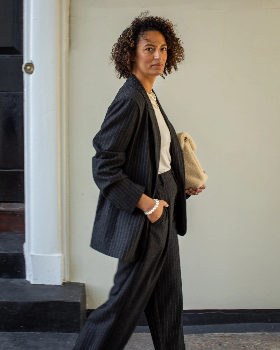 DREW PINSTRIPE BLAZER