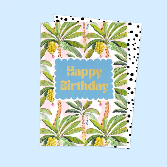 BIRTHDAY BANANA PALM TREE CARD