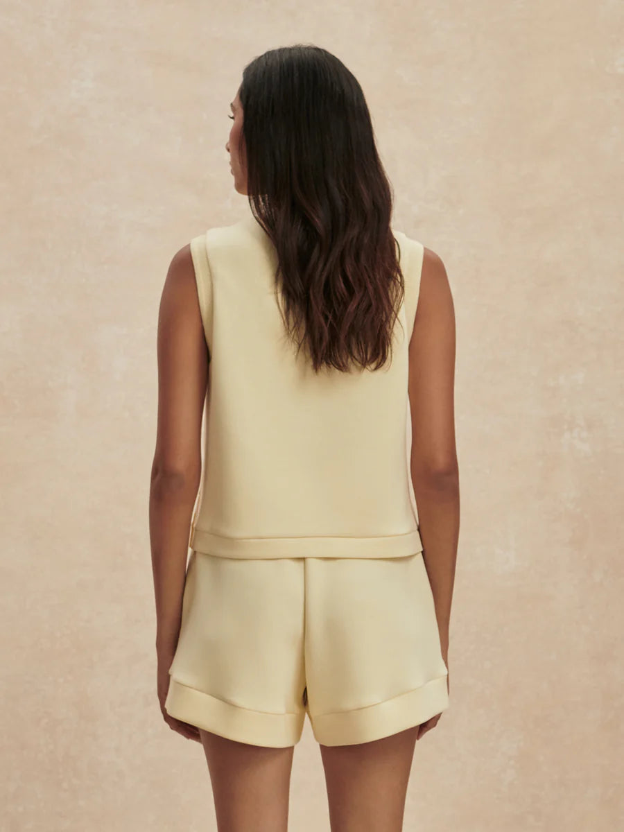 ATRIUM DOUBLESOFT HIGH RISE SHORT 4.5" ANISE FLOWER