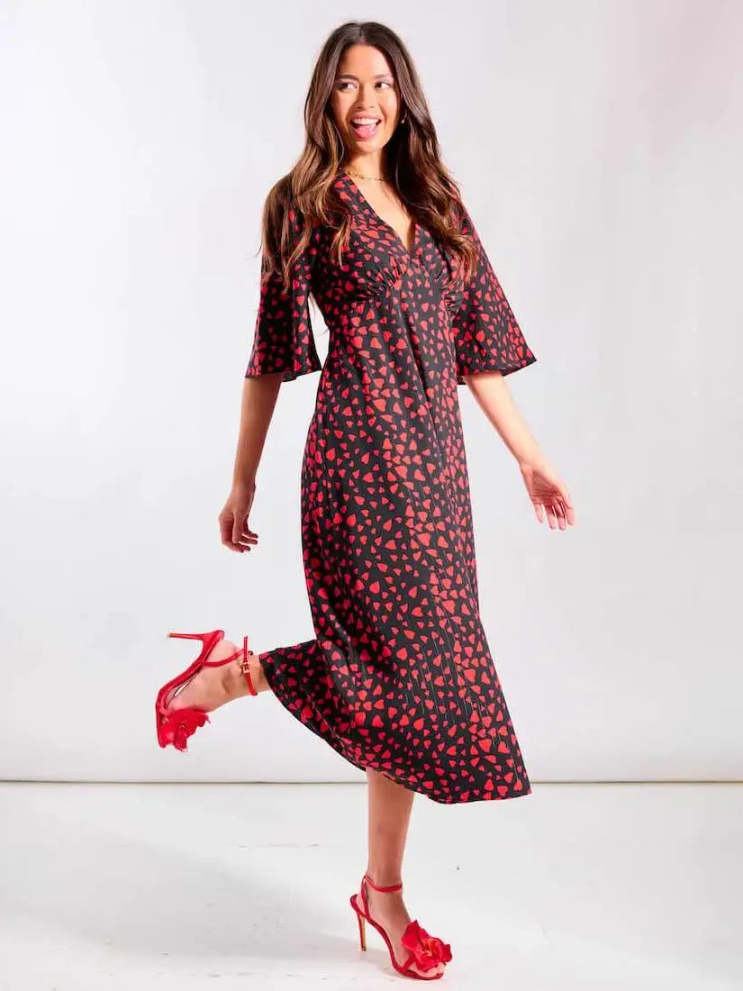 HEART MIDI DRESS
