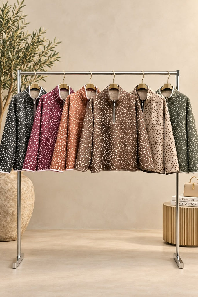 27970 BAMBI 1/4 ZIP BROWN