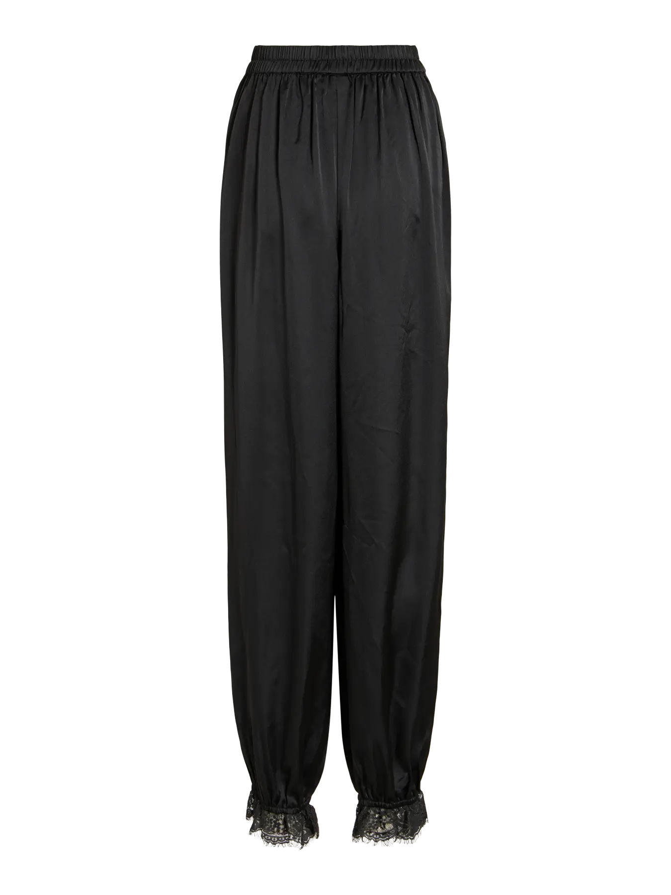 NELA LACE HEM TROUSERS BLACK
