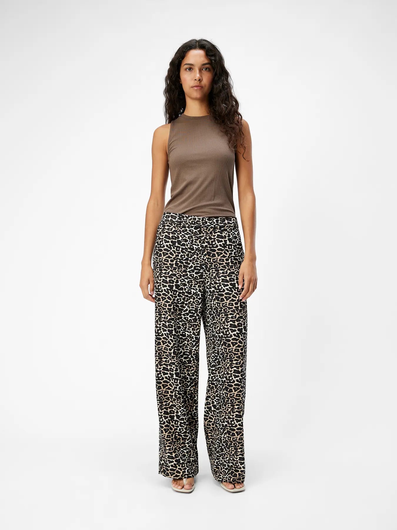 LISA WIDE LEG PANT HUMUS LEO