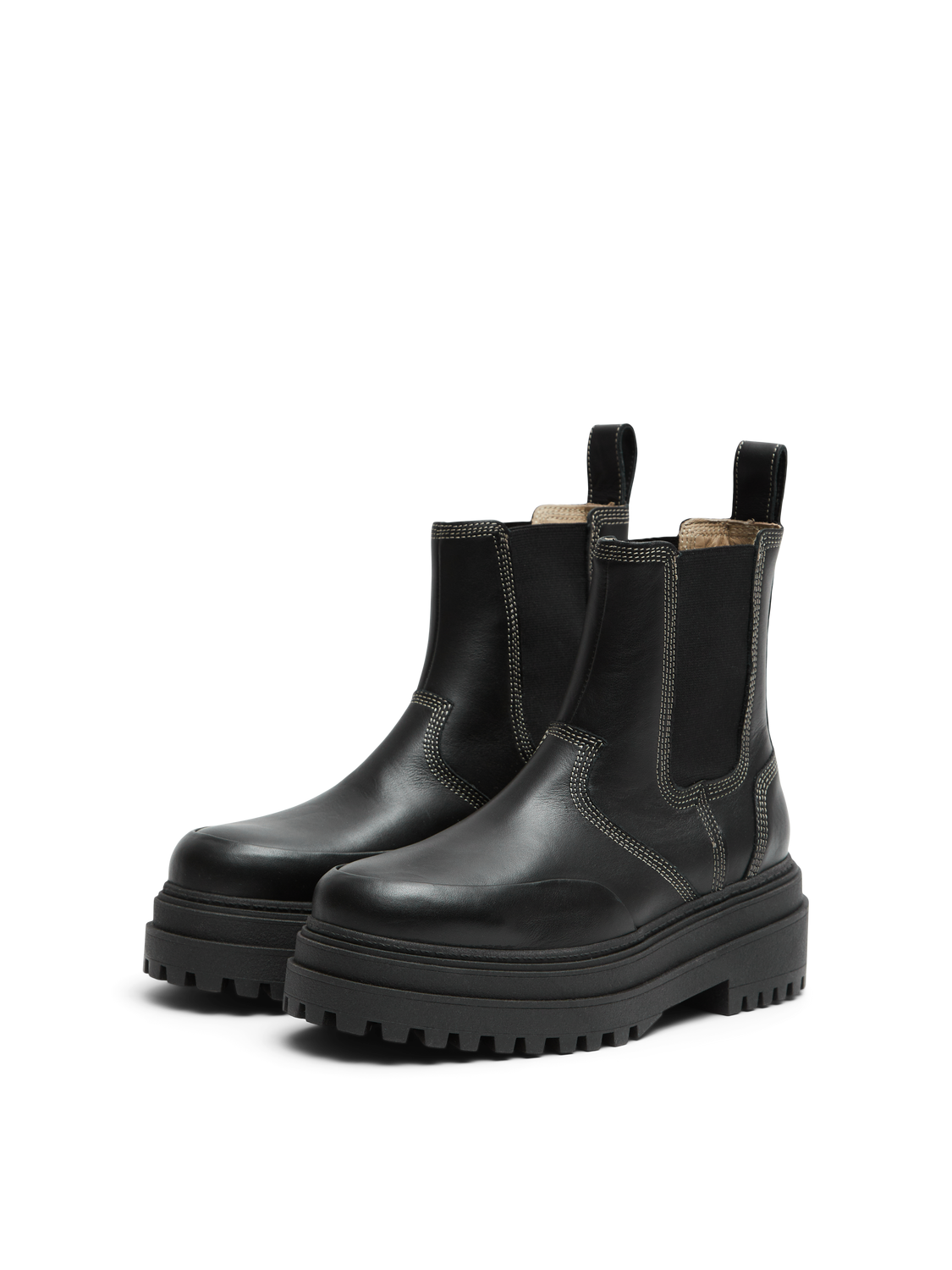 EMILY LEATHER CHELSEA BOOT BLACK