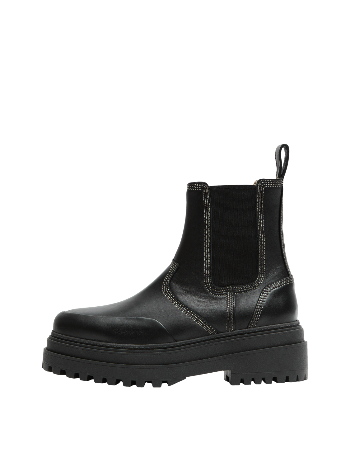 EMILY LEATHER CHELSEA BOOT BLACK