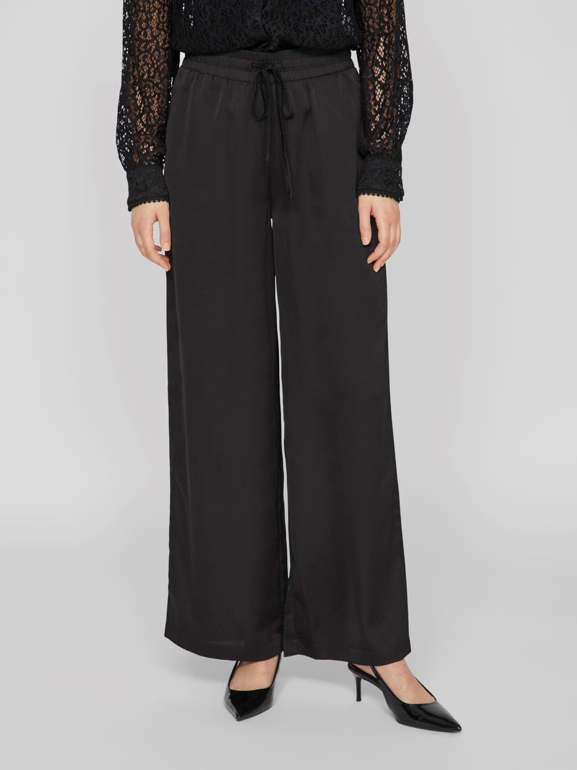 ELLETTE WIDE LEG TROUSER BLACK