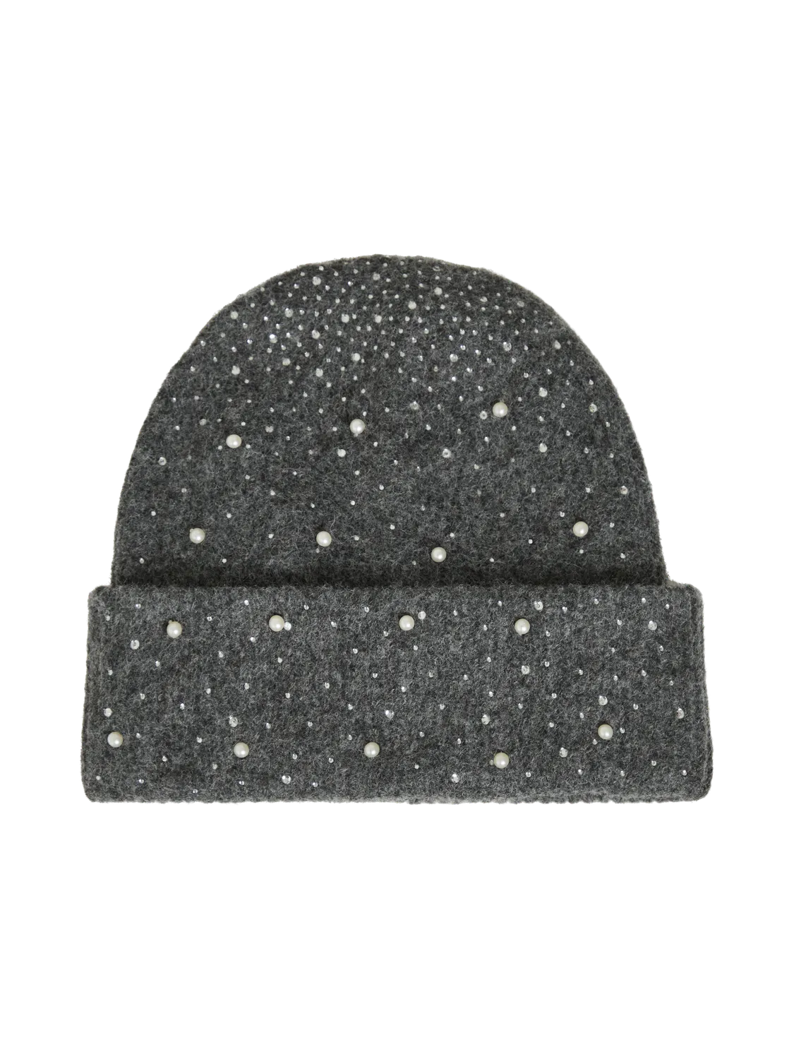 SUMMER PEARL BEANIE DARK GREY